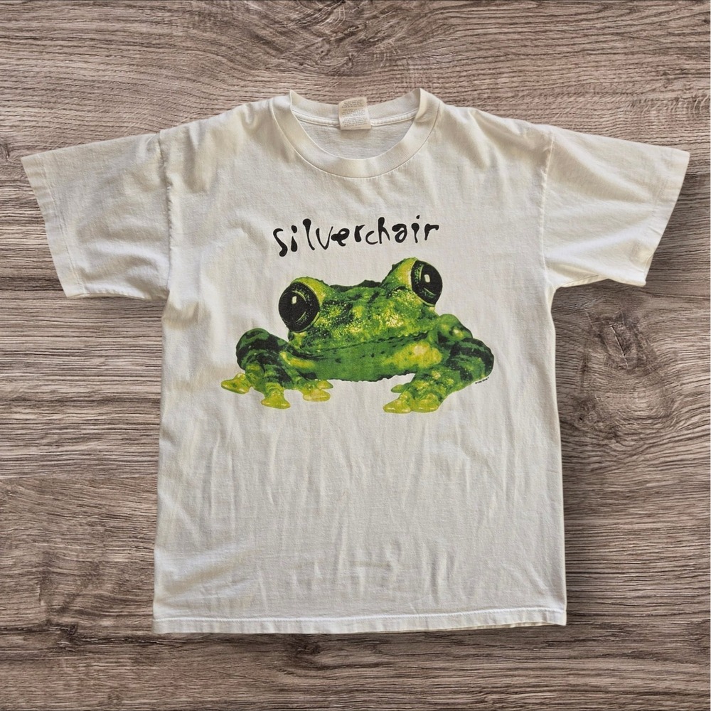 Vintage 1995 Silverchair Frogstomp T-Shirt Mens L Wild Oats Tag White 90s Rock